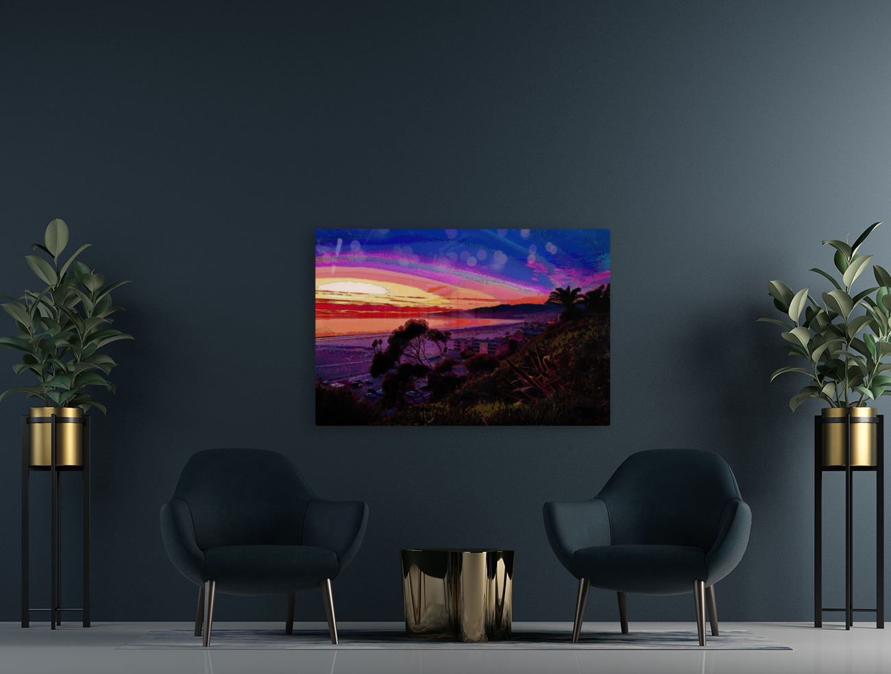 USA COLLECTION - CALIFORNIA - SANTA MONICA BAY 005 Reproduction