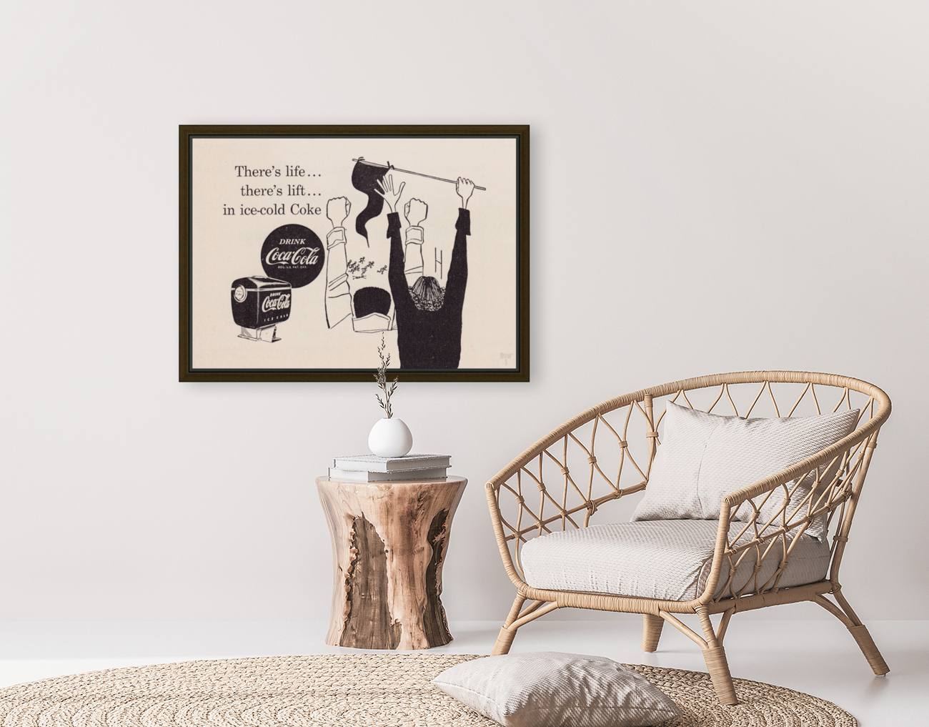 1957 Coke Football Advertisement Print Reproduction