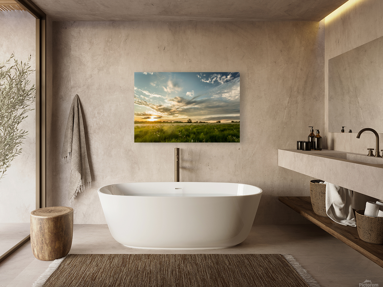 Nature Photography - Sunset Field - Busch Wildlife MO Reproduction