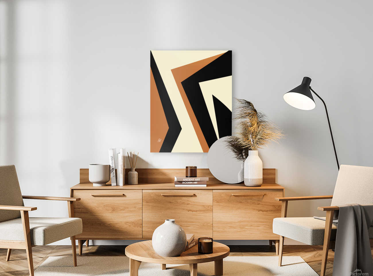 Linear Line Geometric Abstract Reproduction