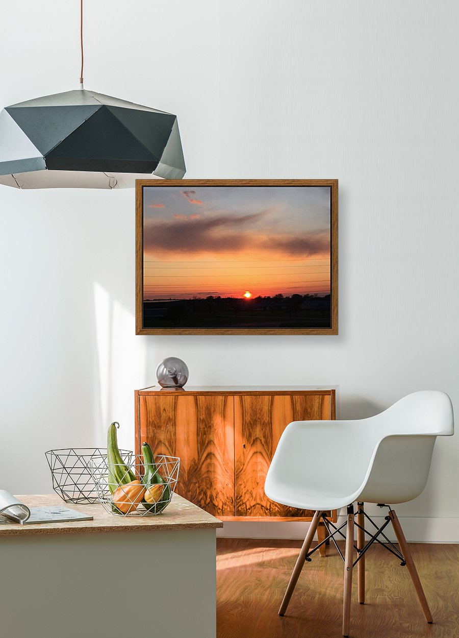 Sunset over the horizon  Reproduction