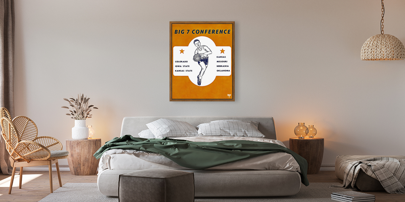 Big 7 Conference Basketball Art Reproduction