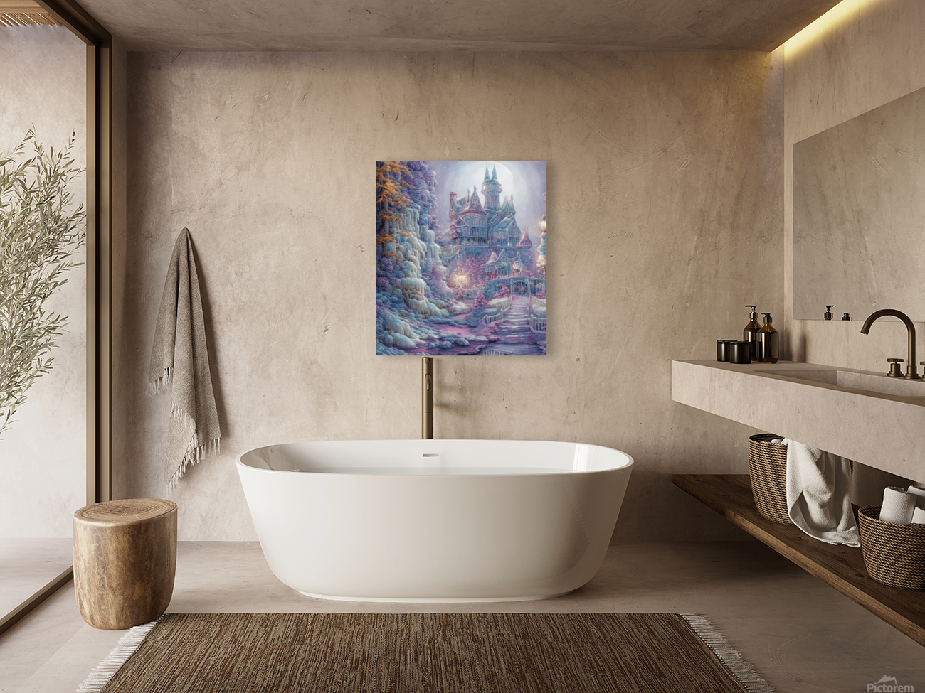 Whimsical Hyper Detailed Ice Castle Landscape Reproduction