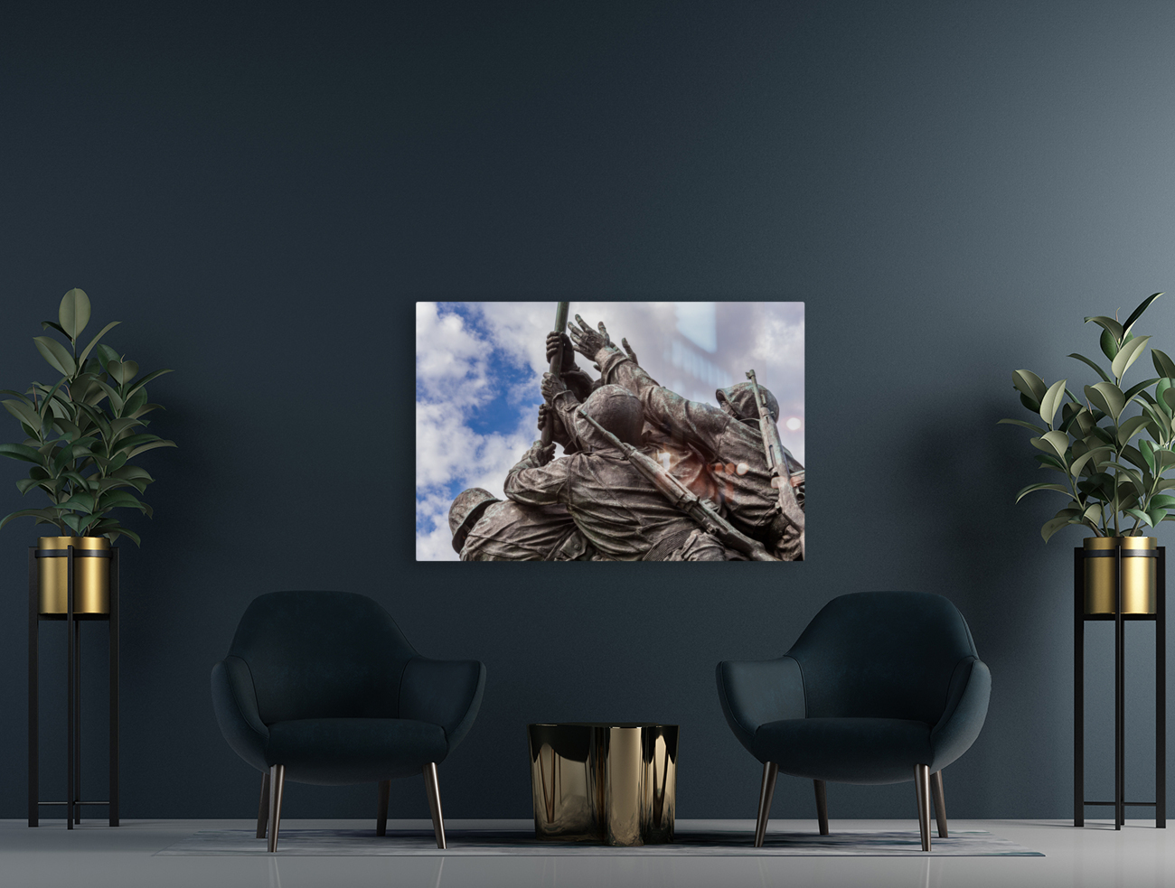 Detail of Iwo Jima Memorial in Washington Reproduction