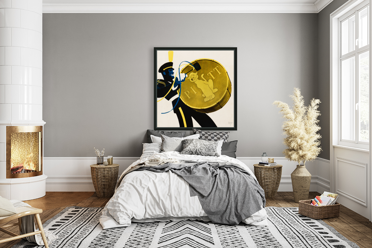 Vintage Pitt Panther Drum Art Reproduction