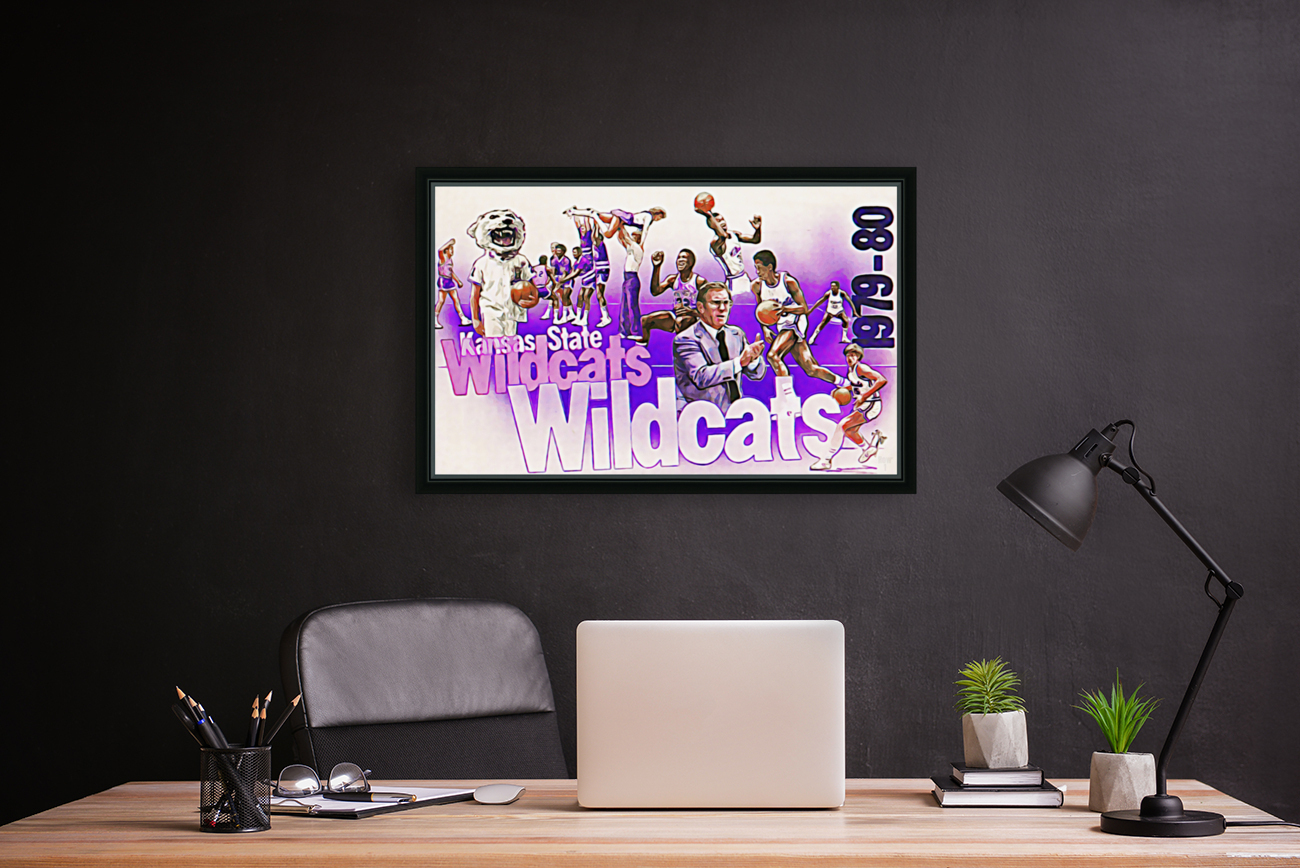 1979 Kansas State Wildcats Basketball Art Reproduction