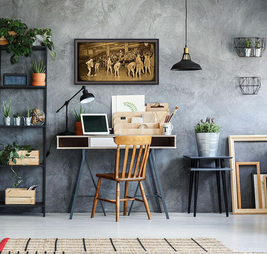 Vintage Rice vs. SMU Basketball Viewfinder Photo Art Reproduction