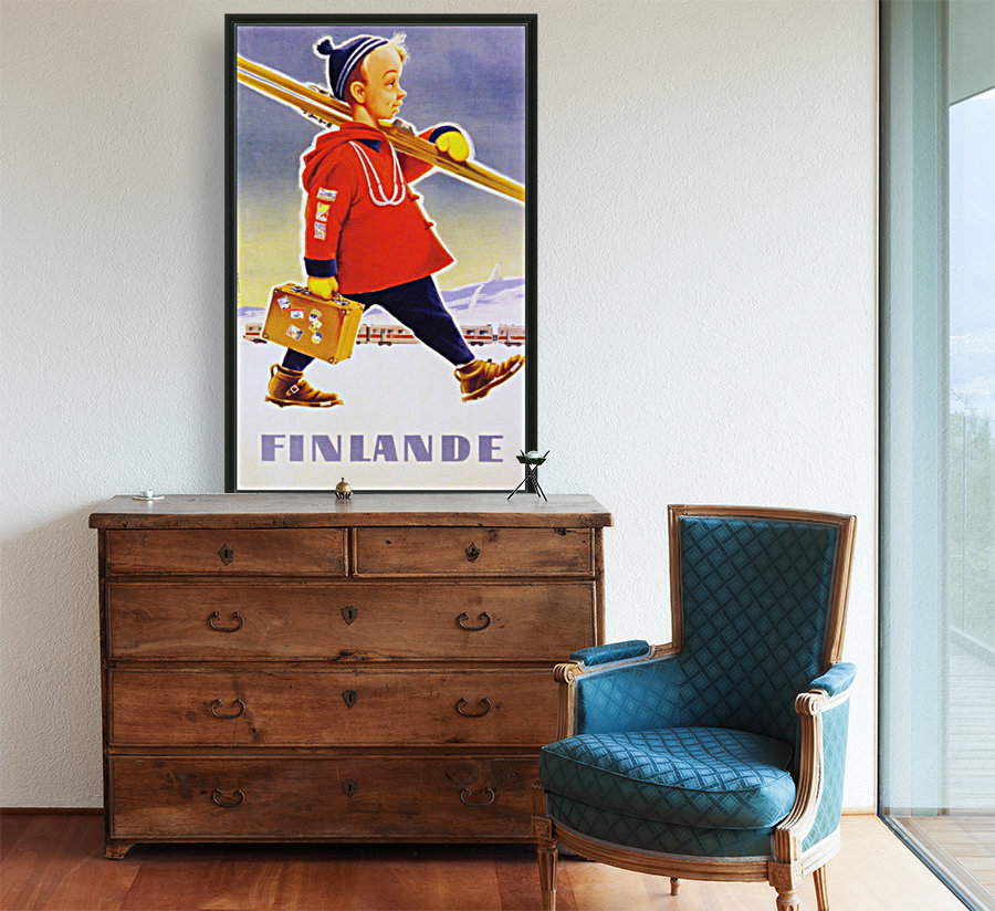 Finlande vintage travel poster Reproduction