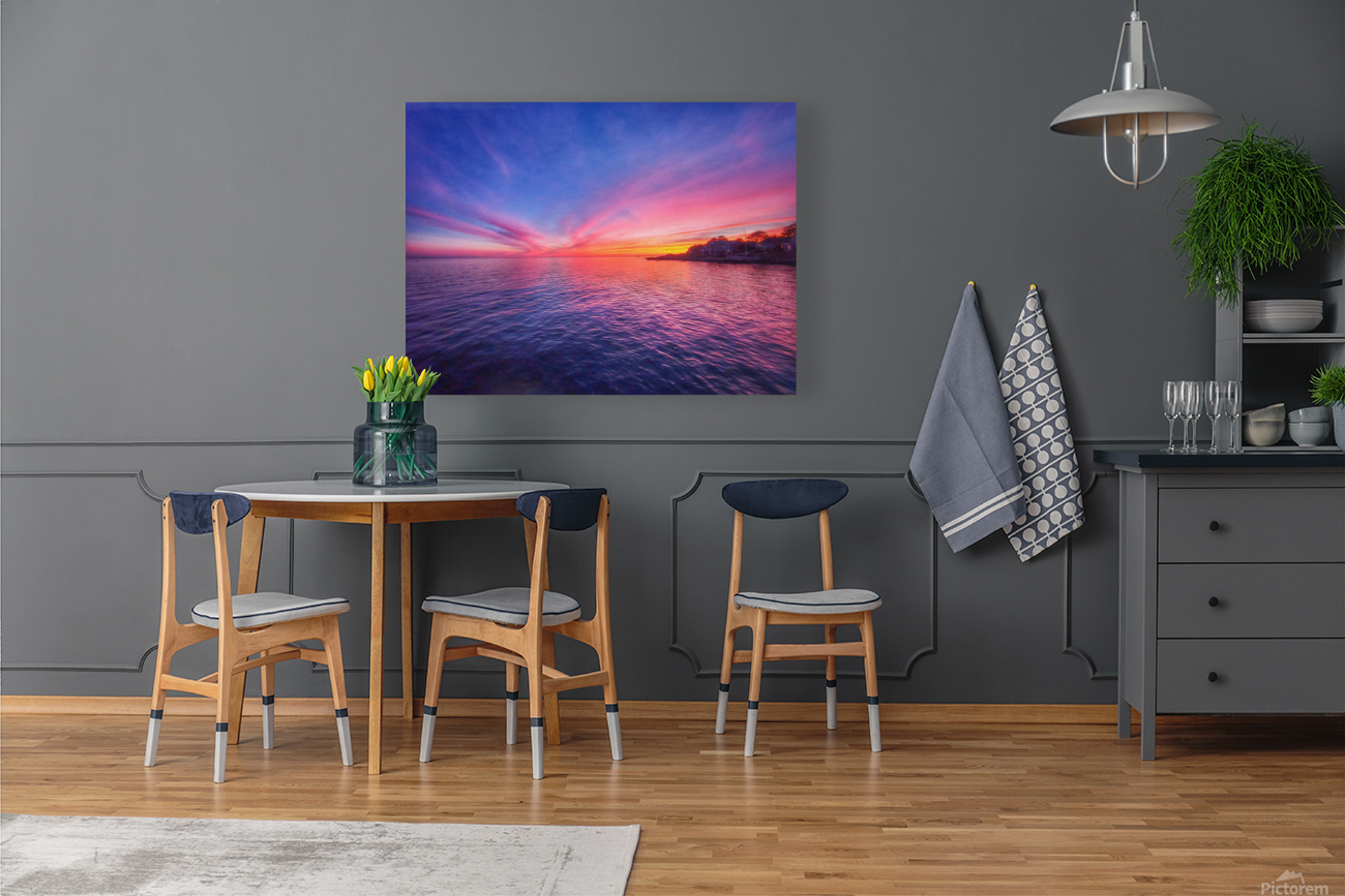 21 Sunset on Connecticut Shoreline Reproduction