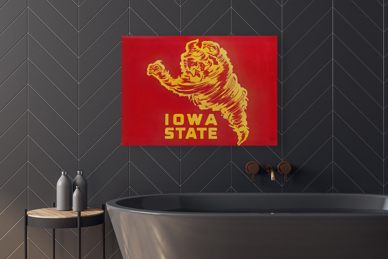Vintage Iowa State Cyclone Art Reproduction