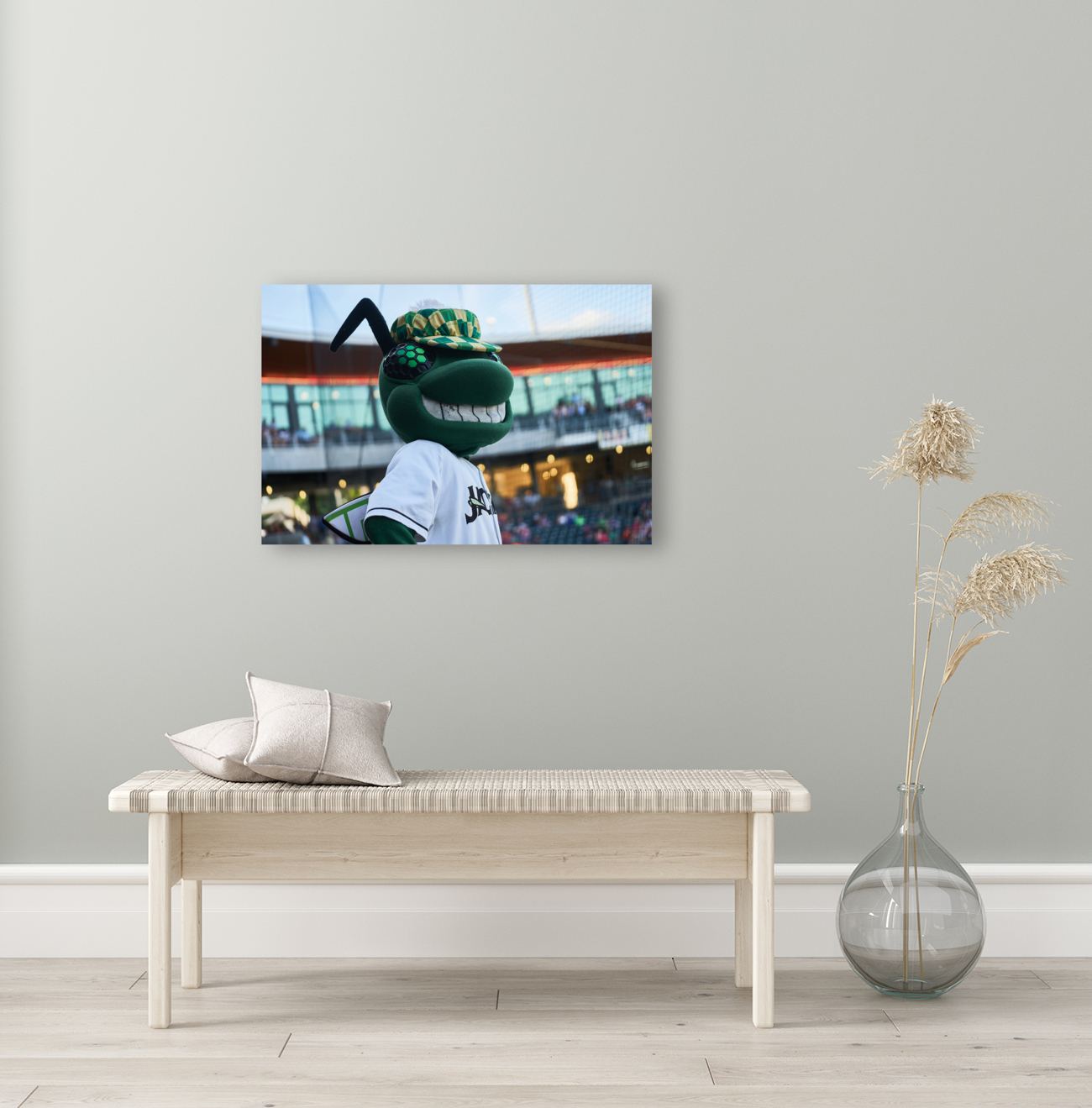 Auggie Mascot for the Augusta GreenJackets   Nort 1675611046.3064 Reproduction