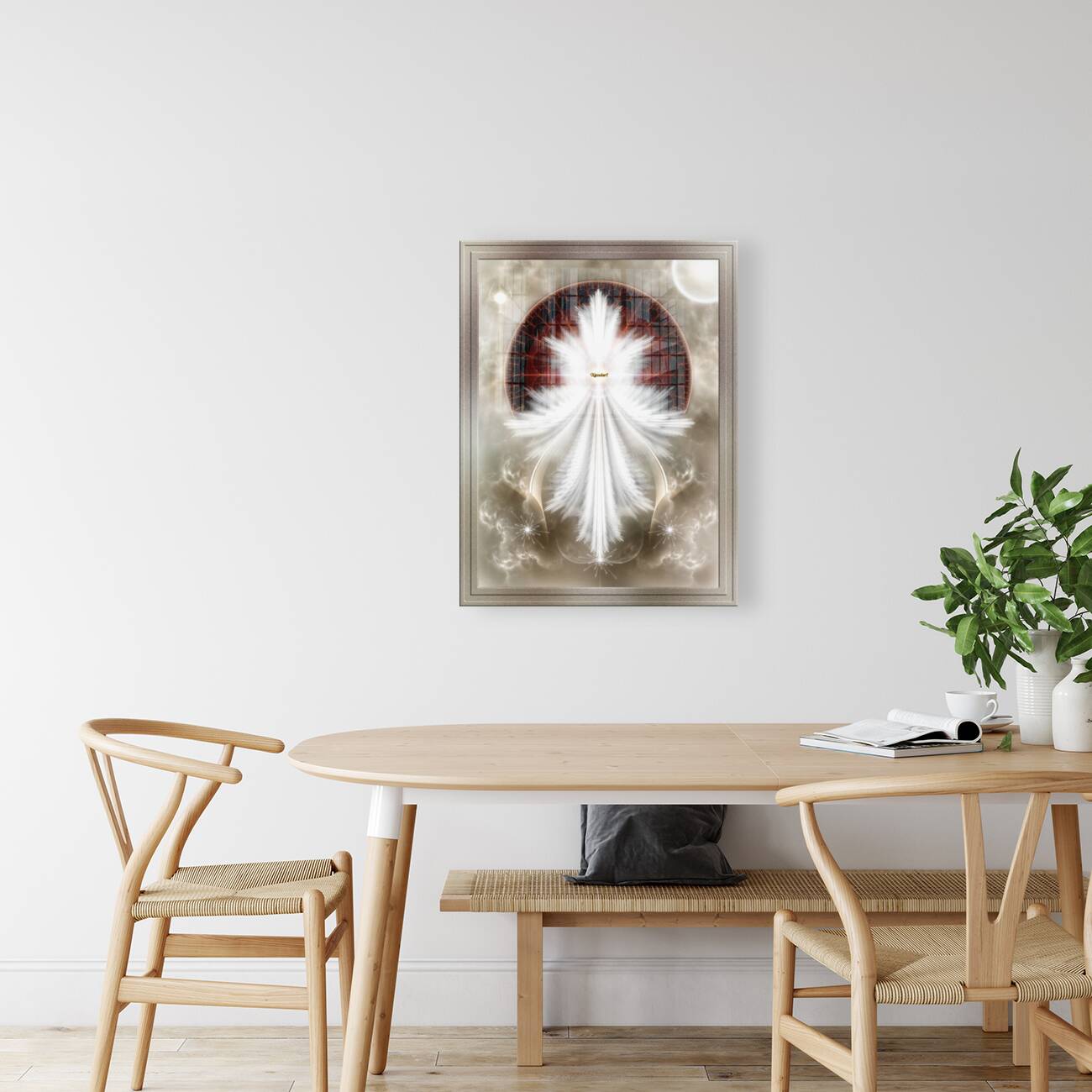 Angel Wings Snowflake Fractal Art Composition by Xzendor7 Reproduction