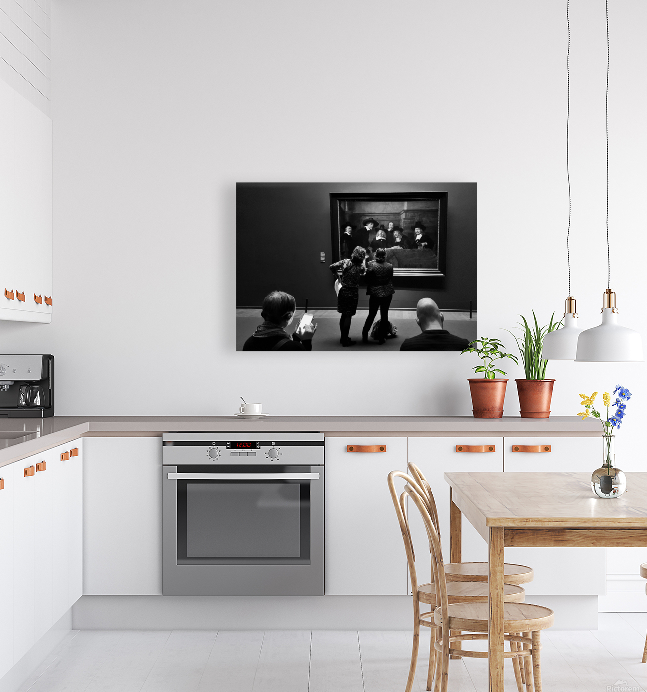 At the Museum B&W Reproduction