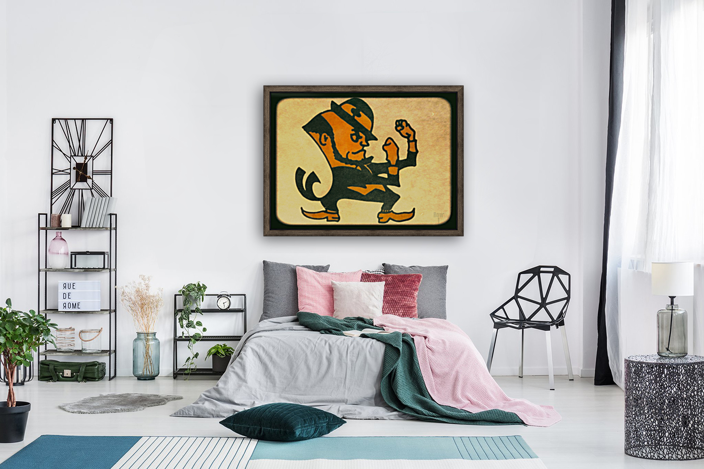 University of Notre Dame Leprechaun Mascot Viewfinder Slide Art Reproduction