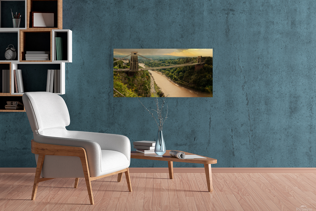 Bridge of Light: A Stunning View of the Clifton Suspension Bridge Reproduction