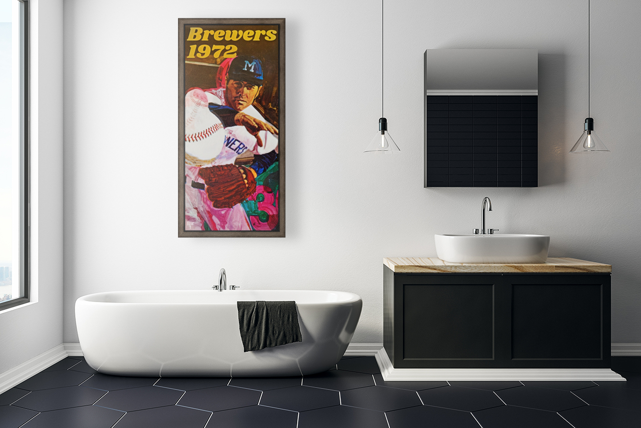 1972 Milwaukee Brewers Retro Art Reproduction