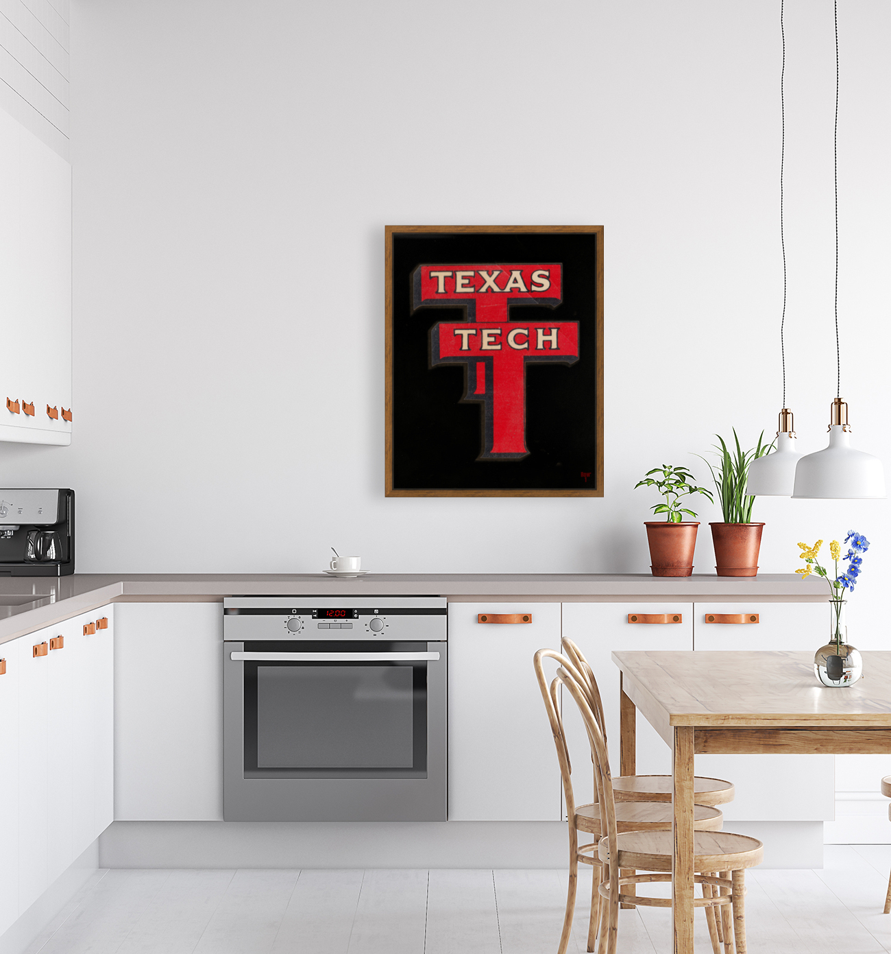 Vintage Texas Tech Art Reproduction