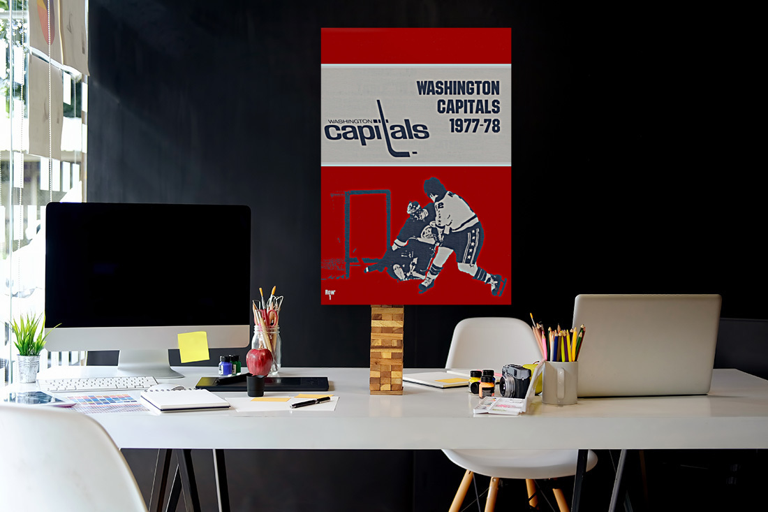Retro Washington Capitals Poster Reproduction