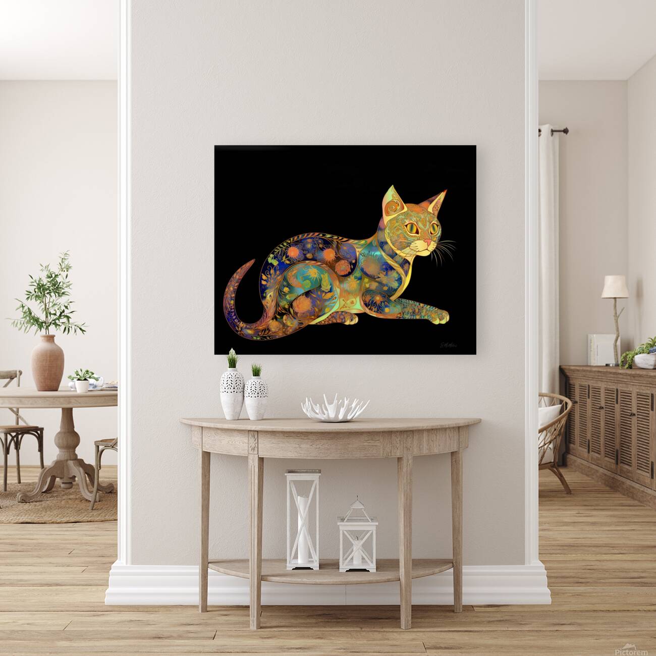 Psychedelic Cat  Reproduction