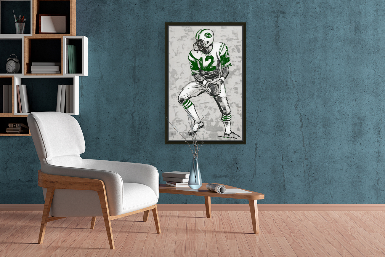 1969 New York Jets Joe Namath Art Reproduction