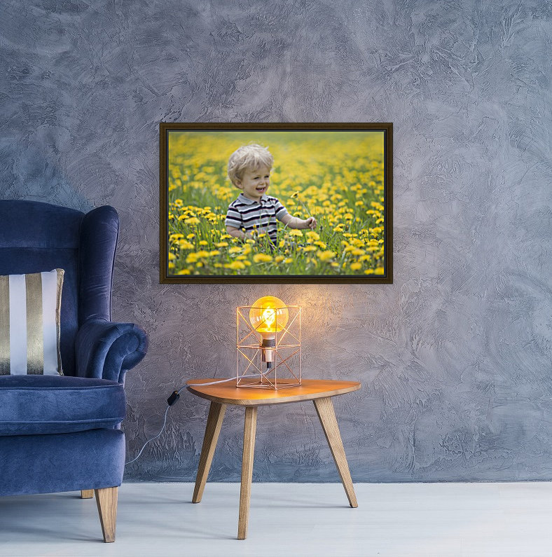 18-Month-Old Boy In Dandelion Field; Thunder Bay, Ontario, Canada Reproduction
