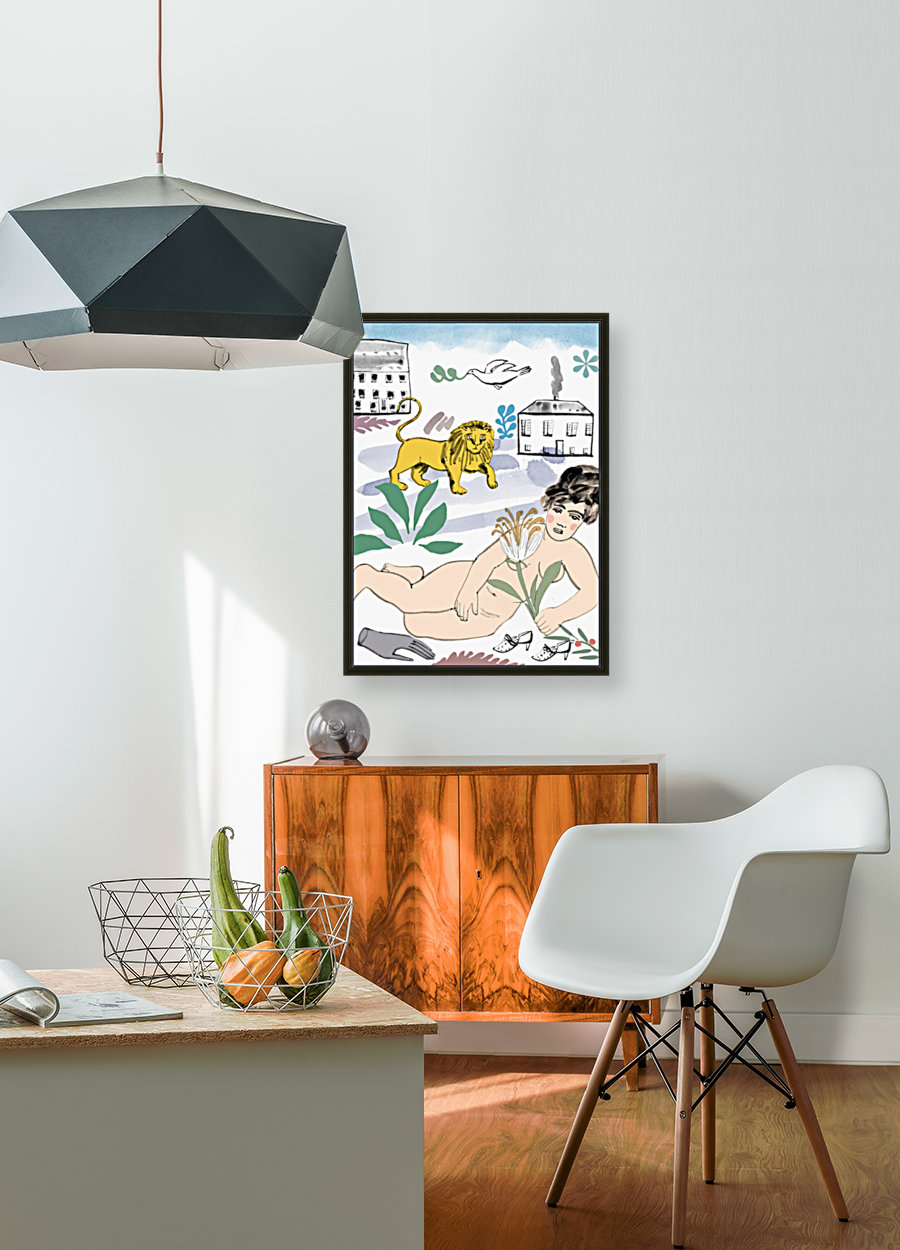 LYDIA AND THE LION Reproduction