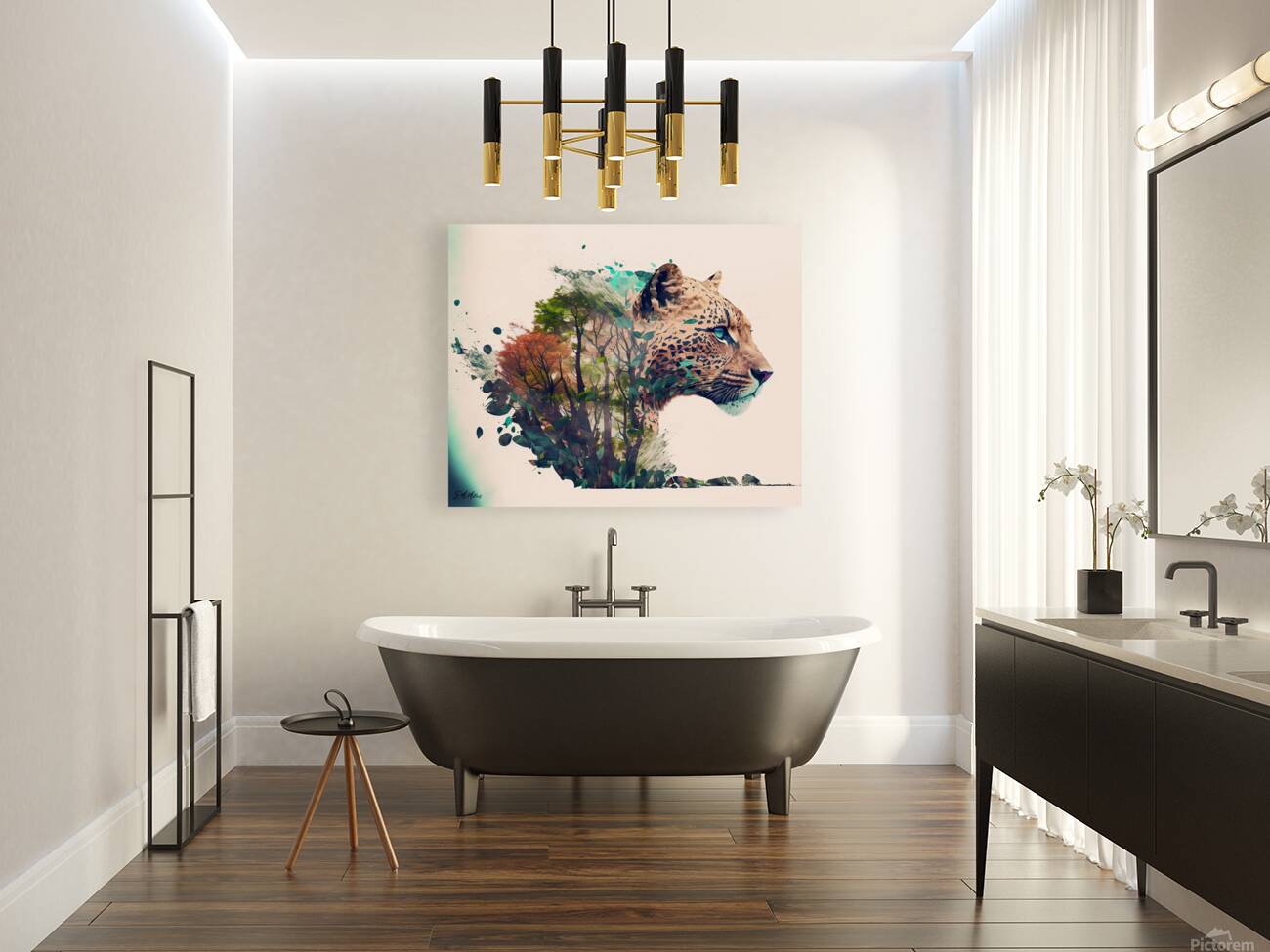 Watercolor Jaguar Reproduction