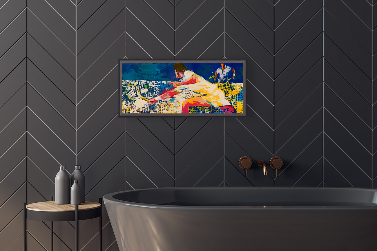 The Net Shot Tennis Art by LeRoy Neiman Reproduction