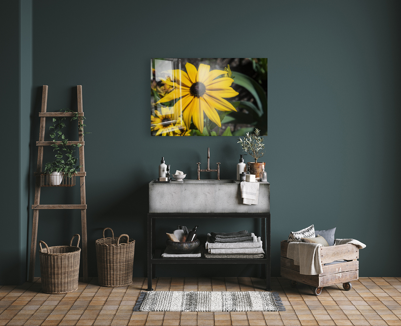 Fleurs tournesol en macro Reproduction