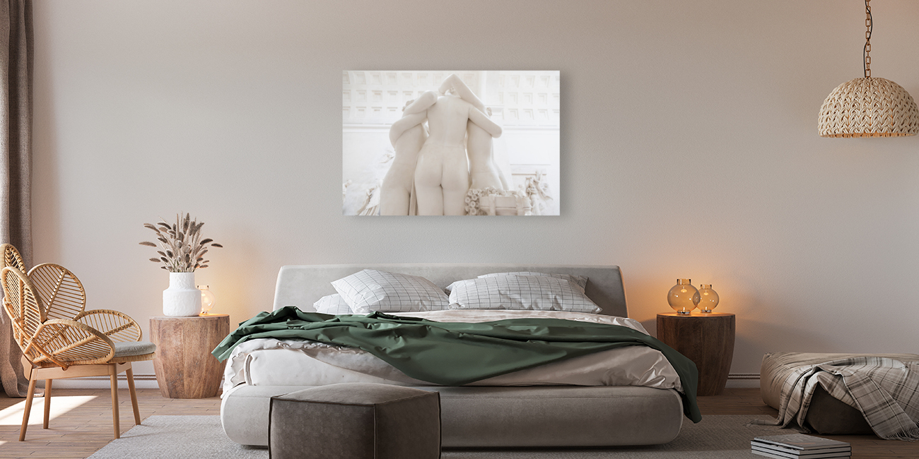 Possagno Italy - The Three Graces by Antonio Canova symbol of  Reproduction