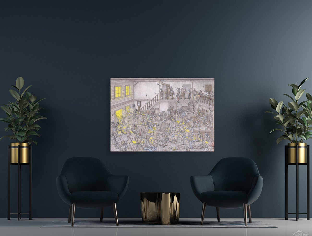 Wild West Saloon Fight Reproduction