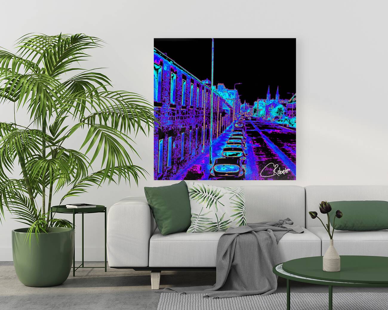 Edinburgh Street Scene in Mixed Colours Reproduction