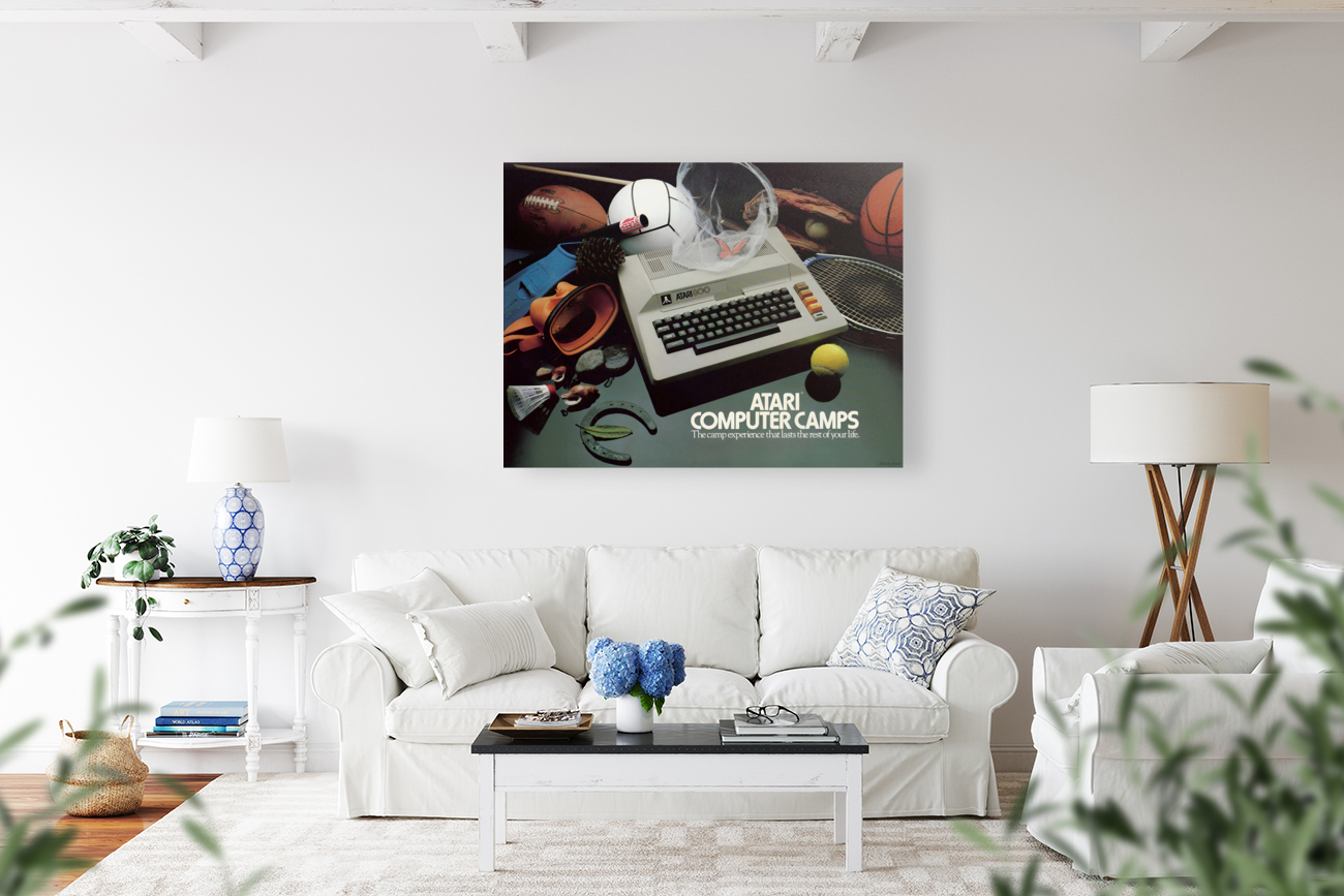 Retro Atari Computer Camp Advertisement Reproduction