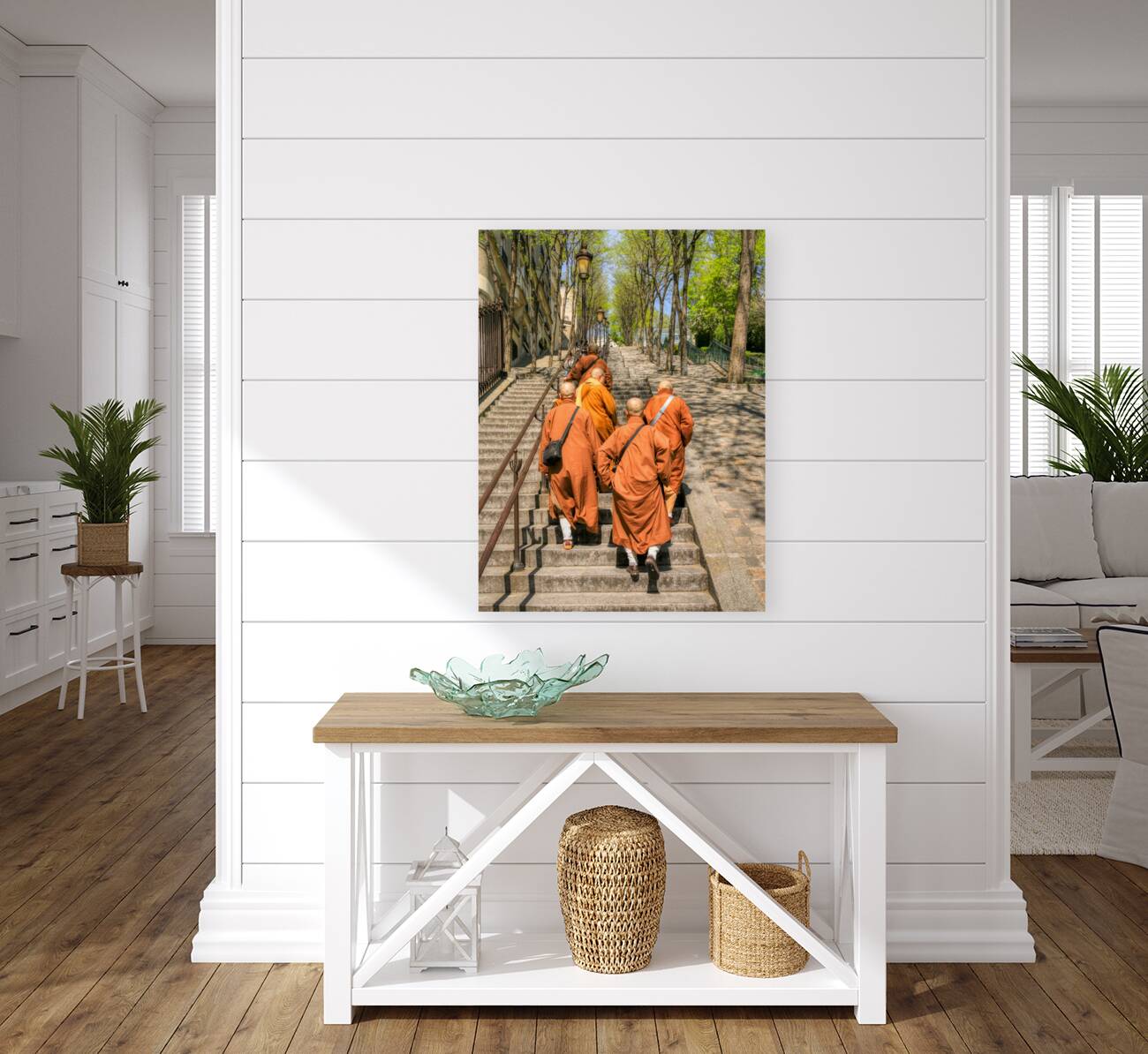 Monks Walking Up to Montmartre Reproduction