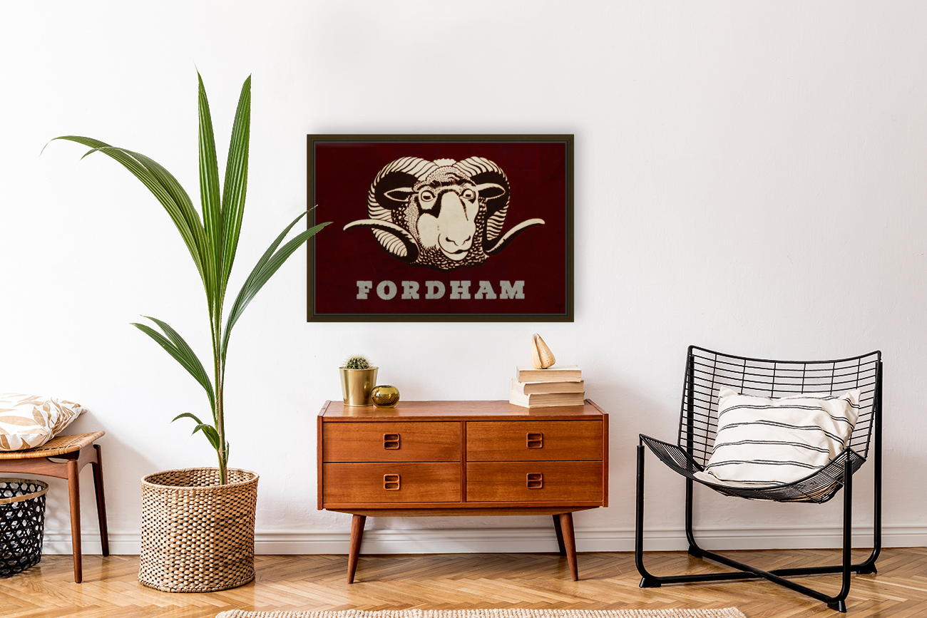Vintage Fordham Ram Art Reproduction