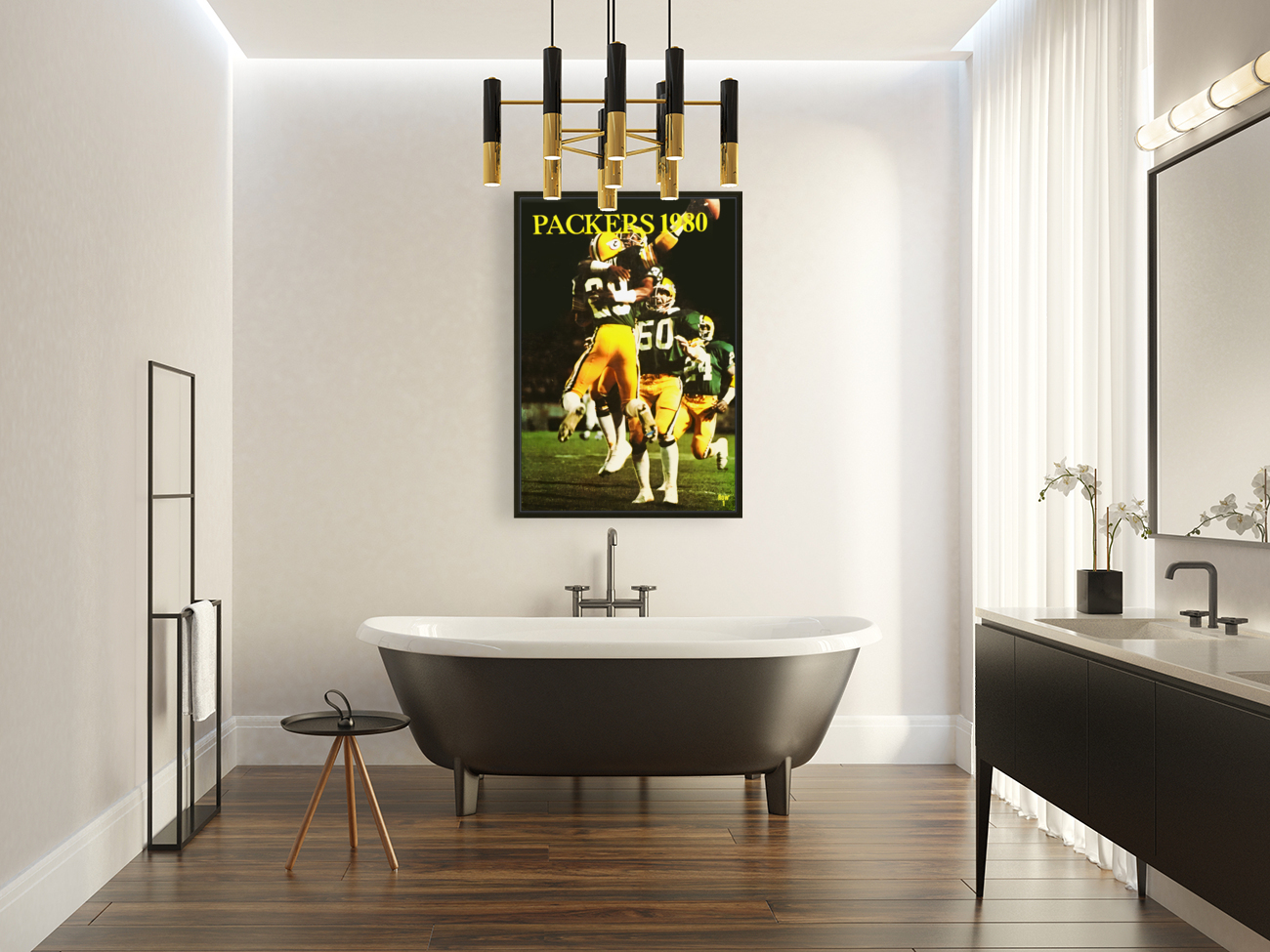 1980 Green Bay Packers Football Art Reproduction