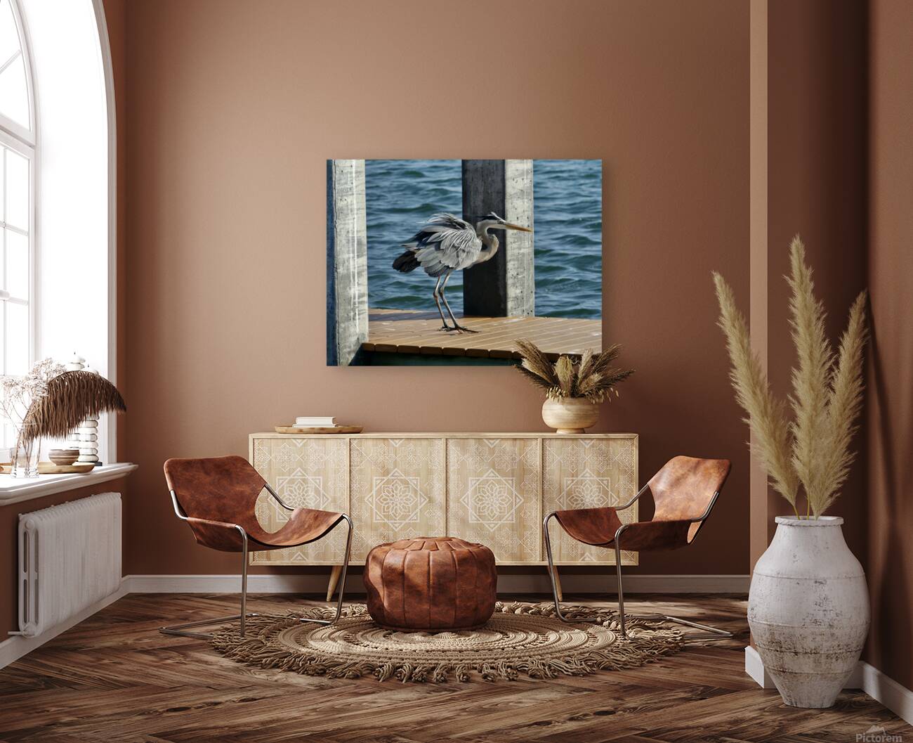 Great Blue Heron ~ on Anna Maria Island dock Reproduction