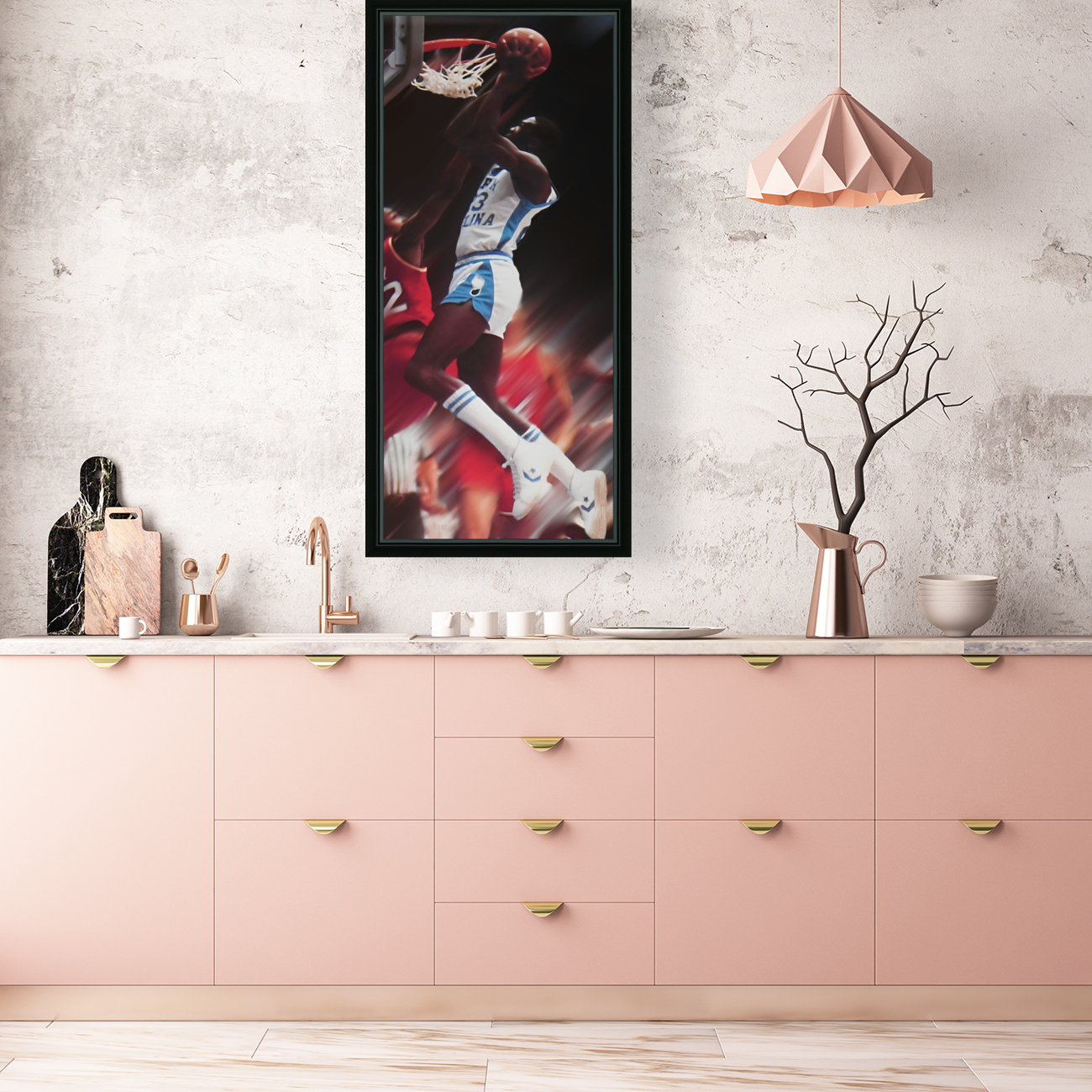 1982 Michael Jordan UNC Basketball Painting Reproduction