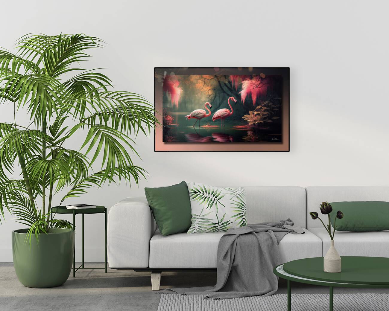 Pink Flamingo Heaven Reproduction