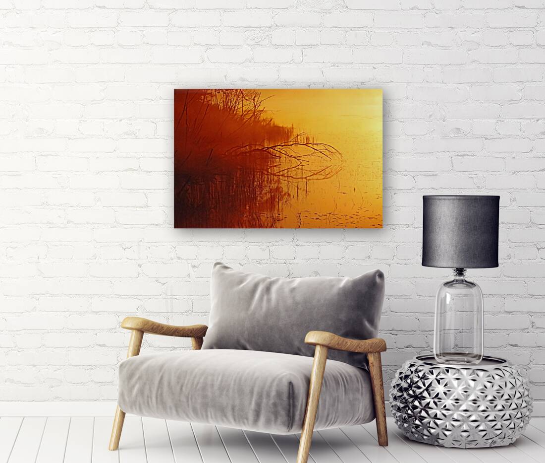 Foggy Glowing Sunrise Reproduction