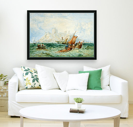 Struggling in Rough Sea Reproduction