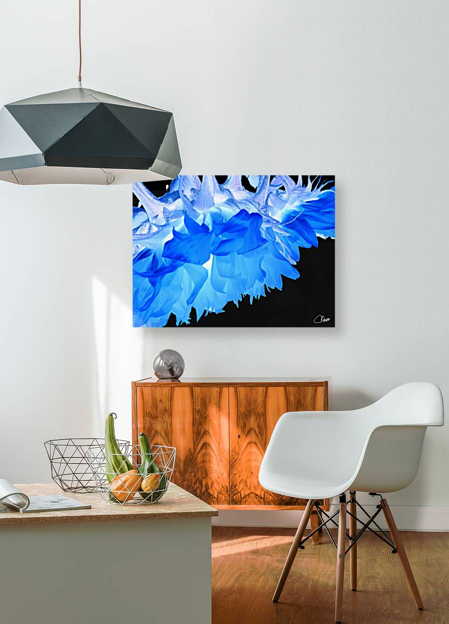  Blue Sunflowers Edge Reproduction