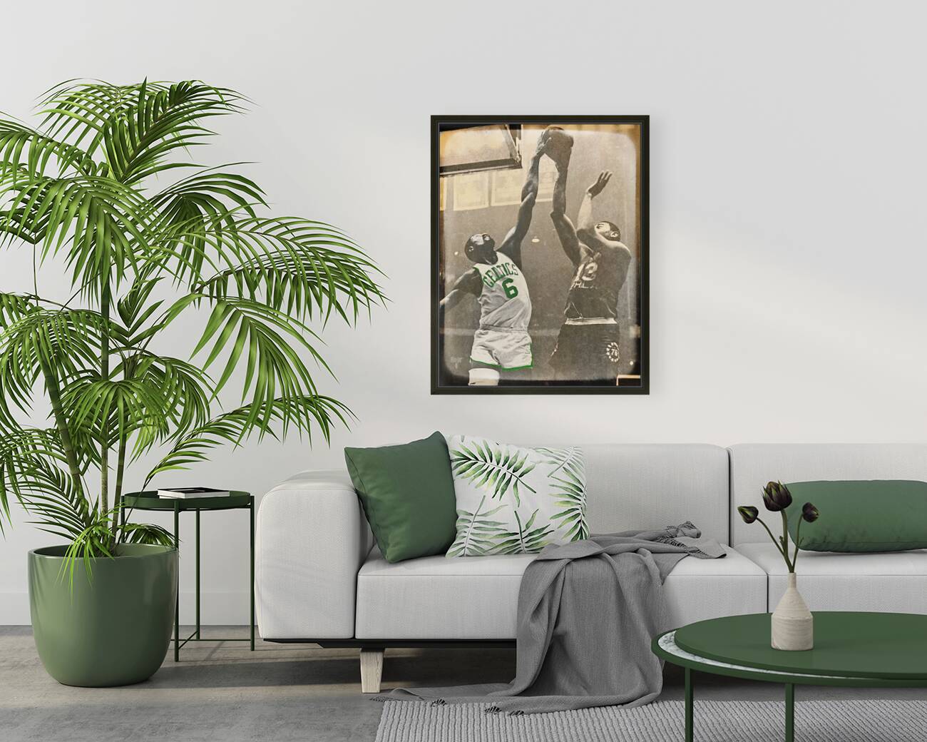 Vintage Boston Celtics Viewfinder Art Reproduction