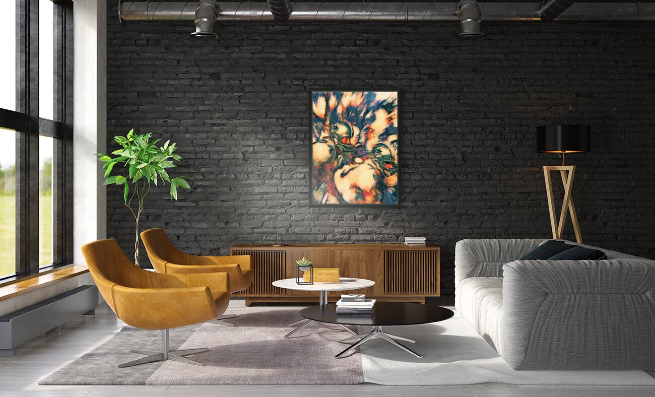 Dallas Cowboys Throwback Abstract Art Reproduction