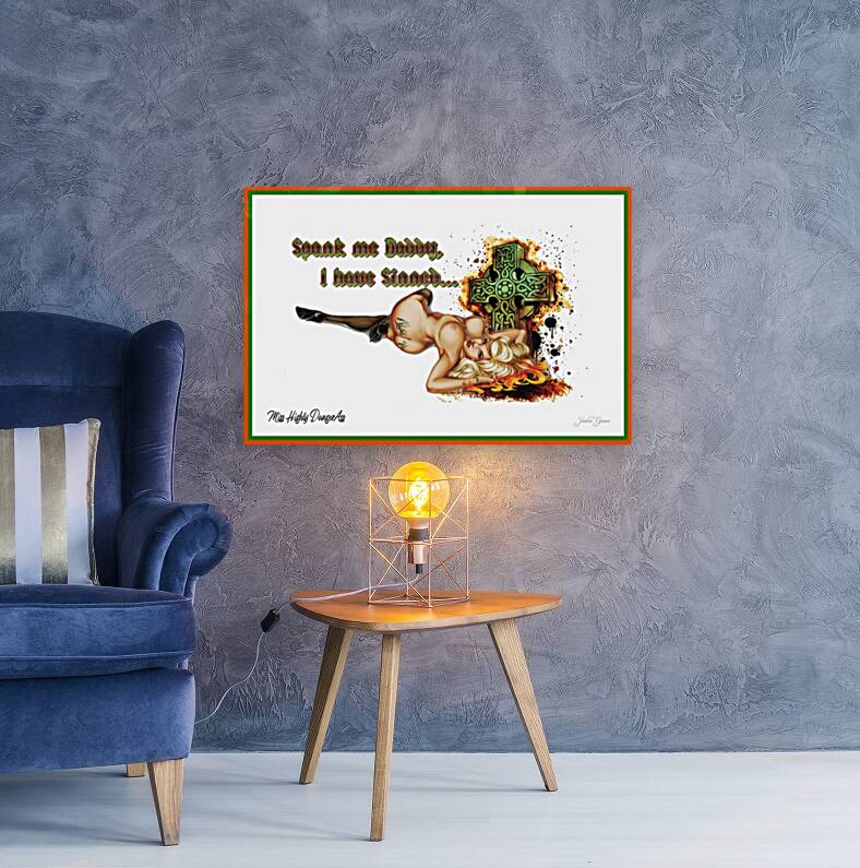 Spank Me Daddy Pin Up Miss Highly Dangerass Reproduction