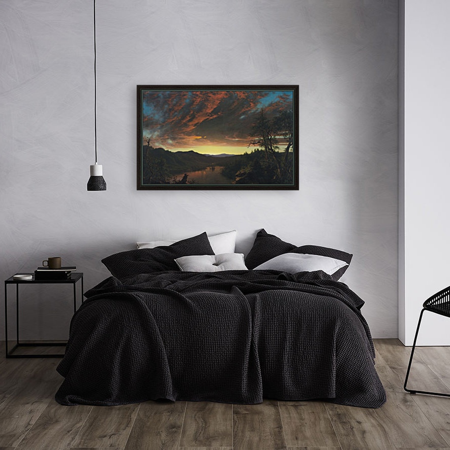 Twilight In The Wilderness Frederic Edwin Church Canvas Twilight In The Wilderness With Floating Frame