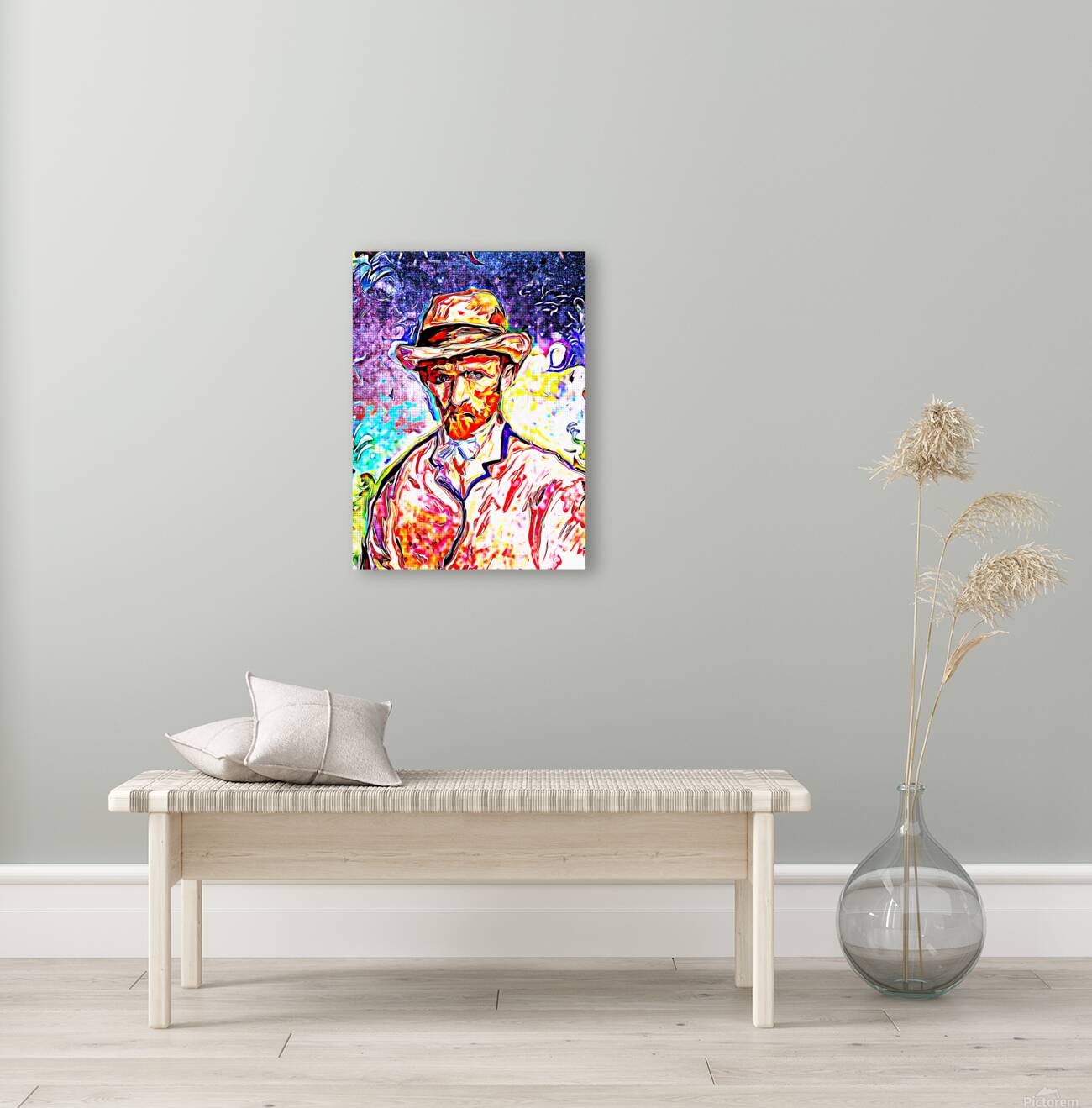 van gogh watercolor paint dig multi Reproduction