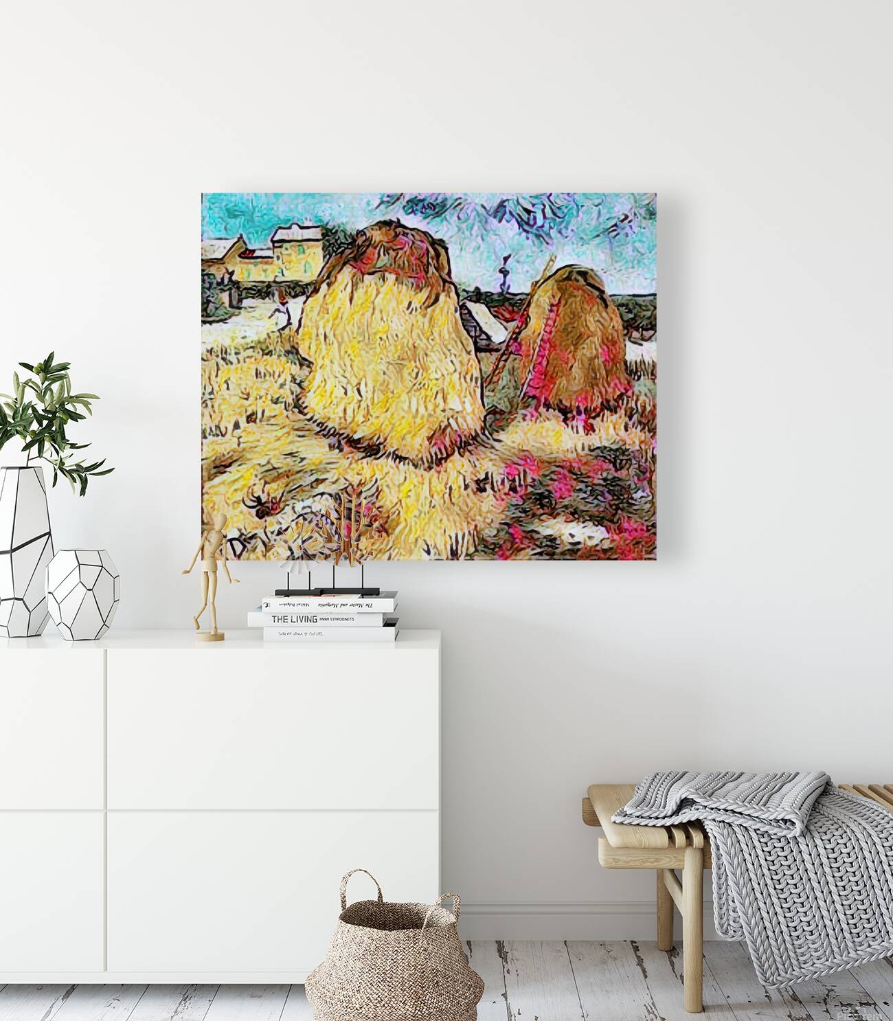 vincent van gogh haystacks in provence3 Reproduction