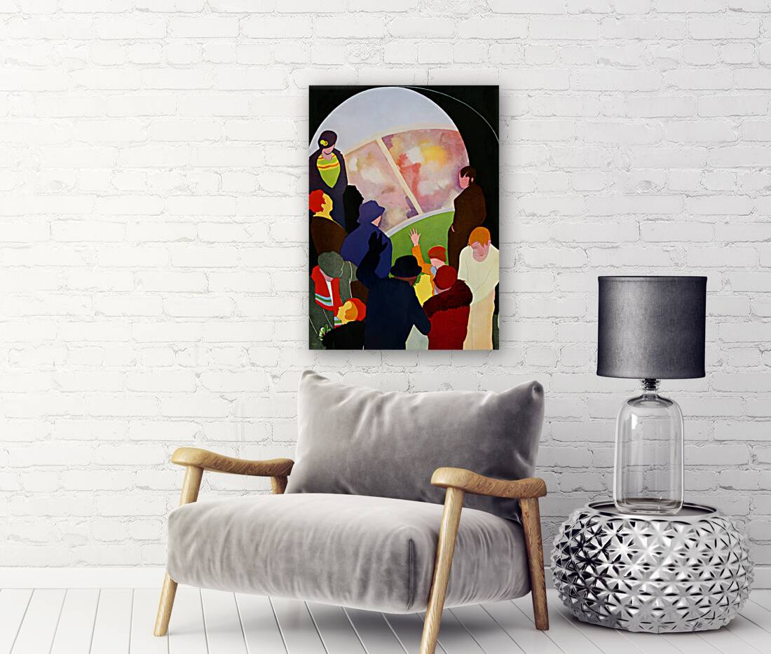 1934 Football Stadium Art Reproduction