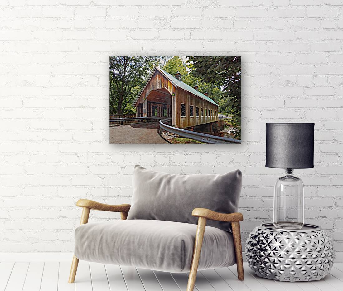 Emerts Cove Covered Bridge in the Great Smoky Mountains Reproduction